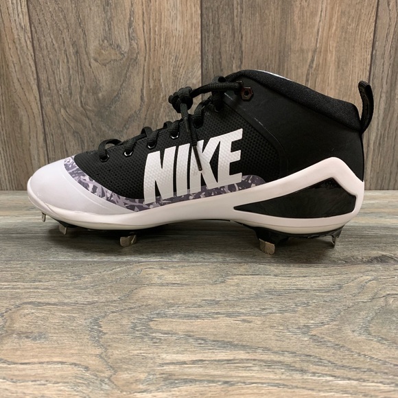 Nike Force Zoom Trout 4 Mens Baseball Cleats Black - Picture 3 of 6